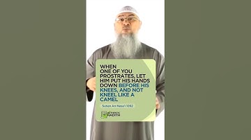 In sujood, hands or knees first?The Prophet