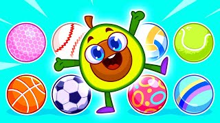 Avocado Babies Play Color Balls Game  Cartoon by Pit & Penny Stories