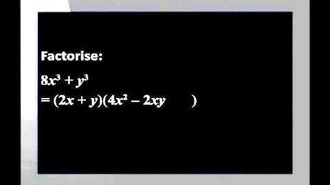 The Sum and Difference of Two Cubes