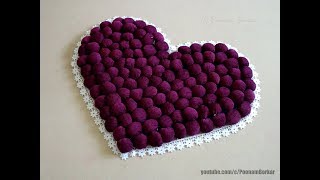 DIY - Door Mat from old clothes | Heart shaped table mat / floor mat | Step by step tutorial