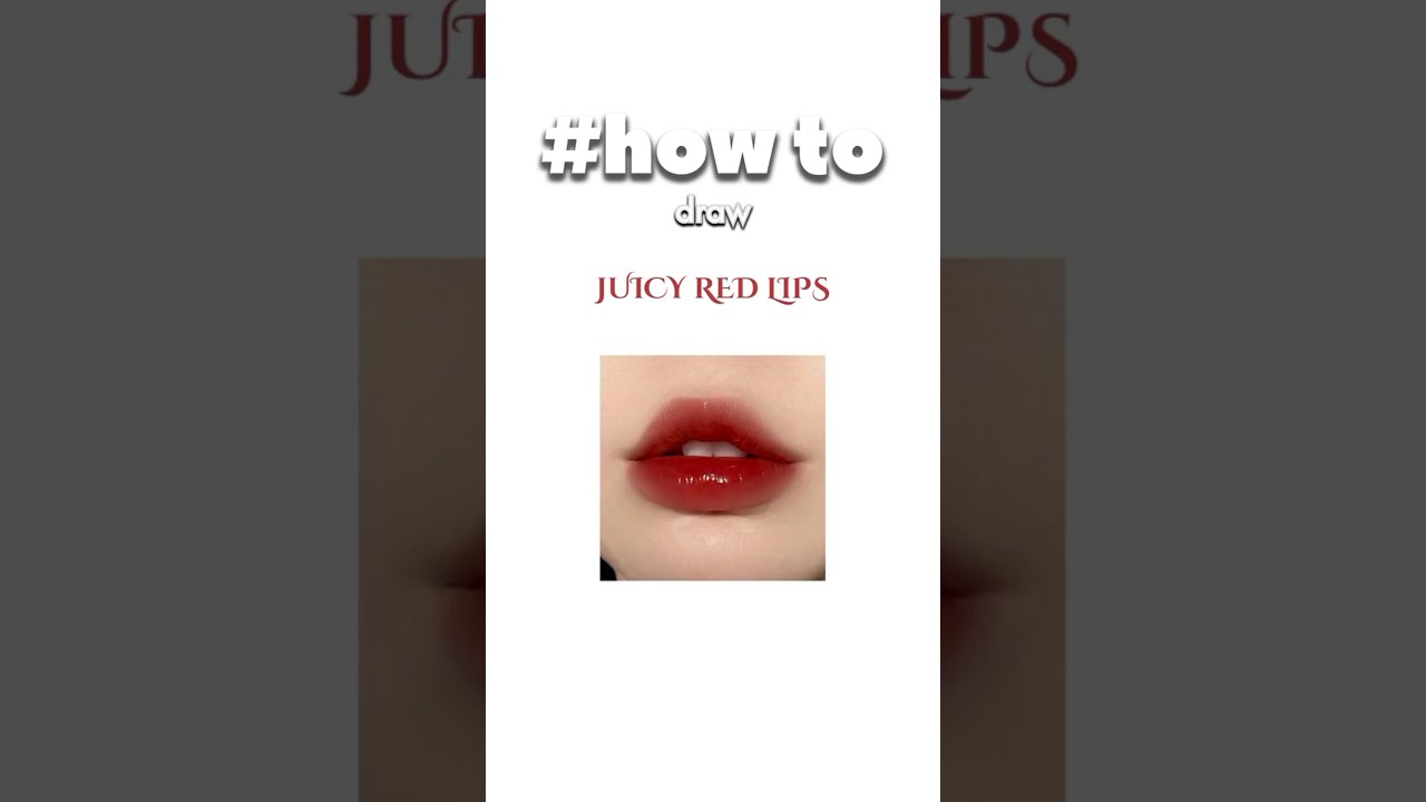 How to draw juicy red lips 👄  