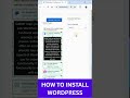 I'll Help You Install WordPress in 60 Secs 🚀