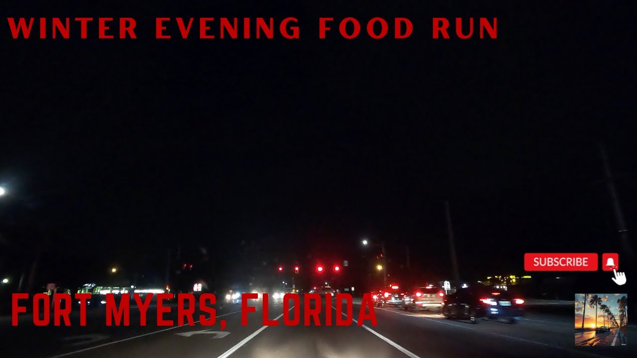 Let's Take A Drive 335 | Early Evening Food Run | Fort Myers , Florida