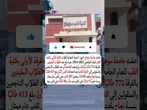 من وراء رسوب نصف الفرقة الأولي في طب سوهاج
