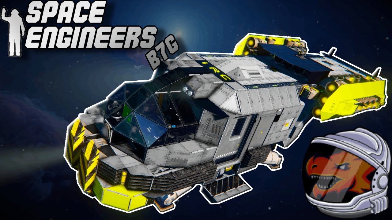 Space Engineers Ship showcase #Navette Logistique iRC - YouTube