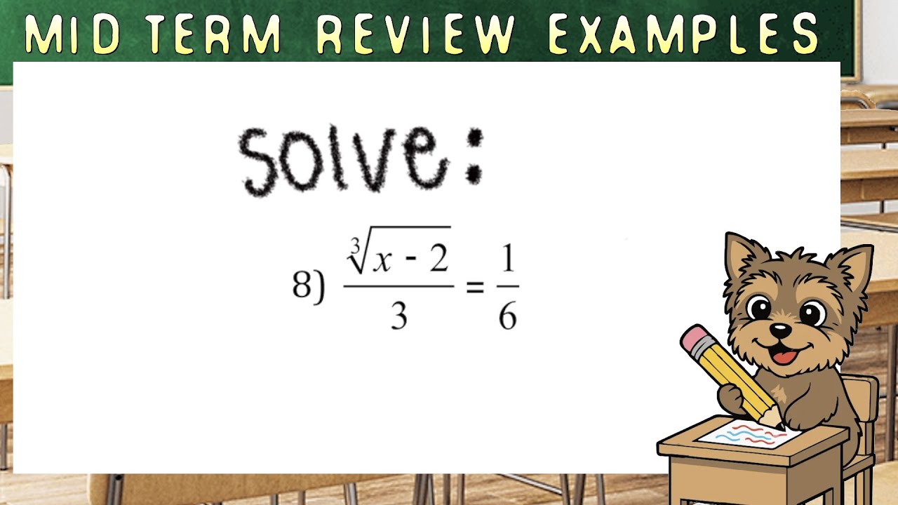 Solve the equation (#8) ∛(𝑥–2)/3 ＝ 𝟷/6 - YouTube