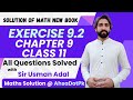 Exercise 9.2 Class 11 Maths || Chapter 9 All Questions || 1st Year Math FSc &amp; ICs New Book PCTB 2025