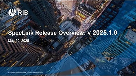 SpecLink Cloud Release v2025.1.0 Webinar