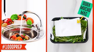 HOW TO STORE VEGETABLES SO THEY LAST LONGER  #1000PREP (Spanish)