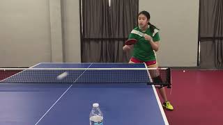 Butterfly Training Tips with Natalie Chen - 2 Backhands, Forehand Loop Crosscourt