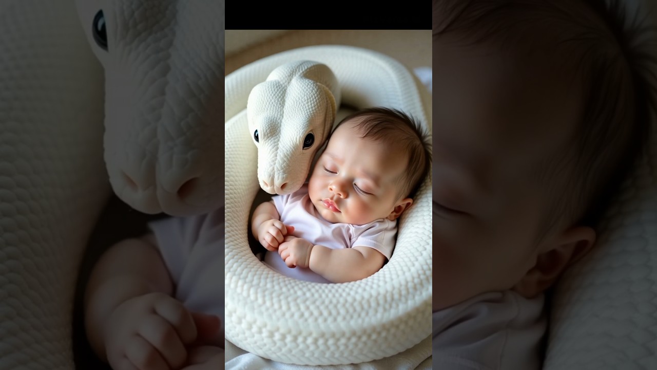 🤪 White Snake Lulls Chubby Baby to Sleep 😱💤 | Unbelievable Bond! 