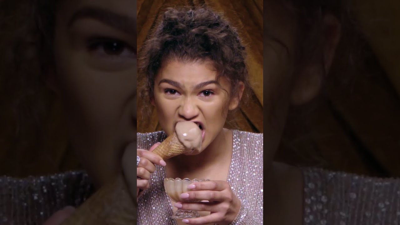 Zendaya Eats Ice Cream With Her Teeth