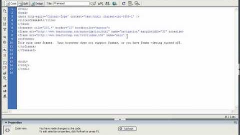 HTML Tutorial Restricting Frame Resizing Training Lesson 12.6