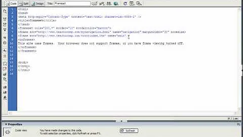 HTML Tutorial Restricting Frame Resizing Training Lesson 12.6