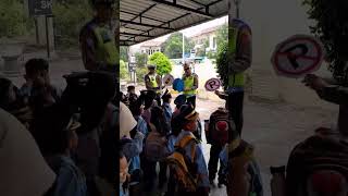 Sat Lantas Polres Tebing Tinggi menerima kunjungan dari anak - anak TK AULIA TEBING TINGGI