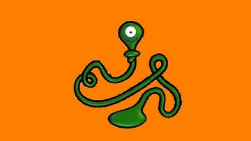 CBBC 2002-2005 ident - Knott on Orange Screen