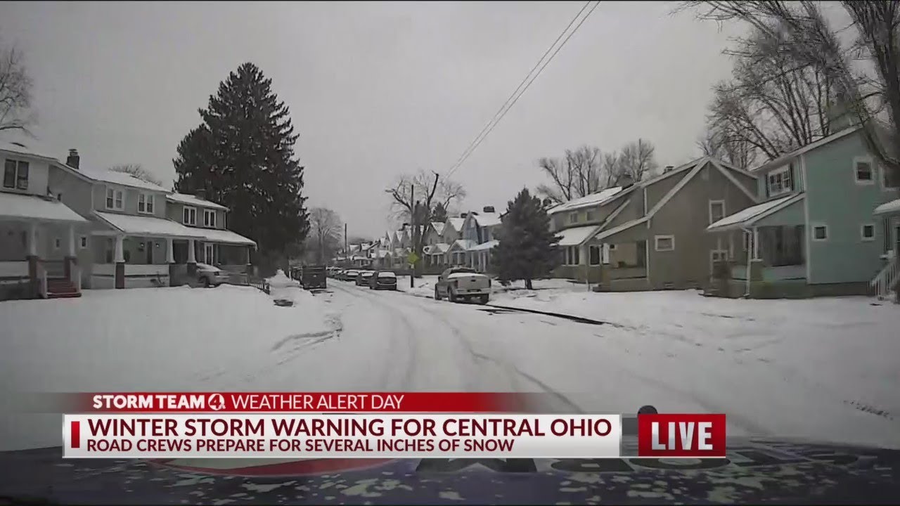 Midday team coverage on winter storm warning for central Ohio - YouTube