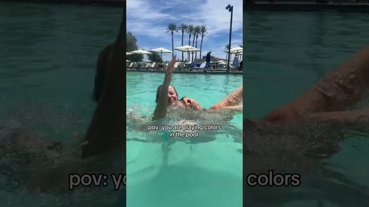 i can never guess the color😅 hannah perry #foryoh #pool #colors #sisters #relatable