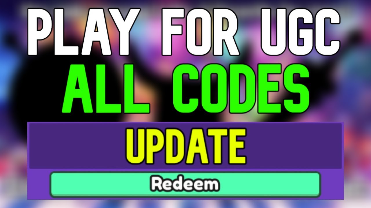 New Play For UGC Codes | Roblox Play For UGC Codes (December 2023 ...