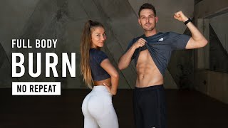 30 Min Full Body HIIT Workout For Fat Burn & Cardio | Burn 500 Calories (No Repeat, No Equipment)