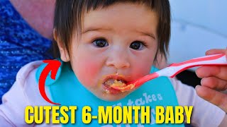 Our 6-month baby FIRST SOLID FOOD!