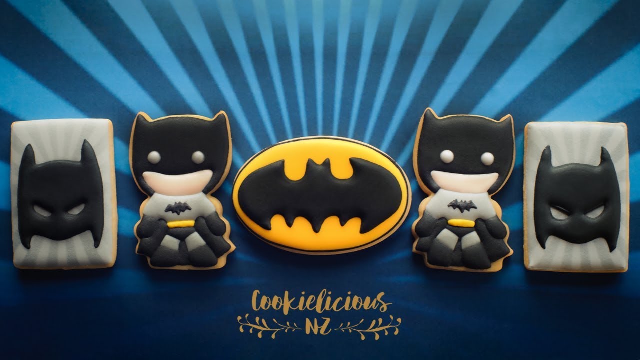 How to make BATMAN cookies for Superhero theme party