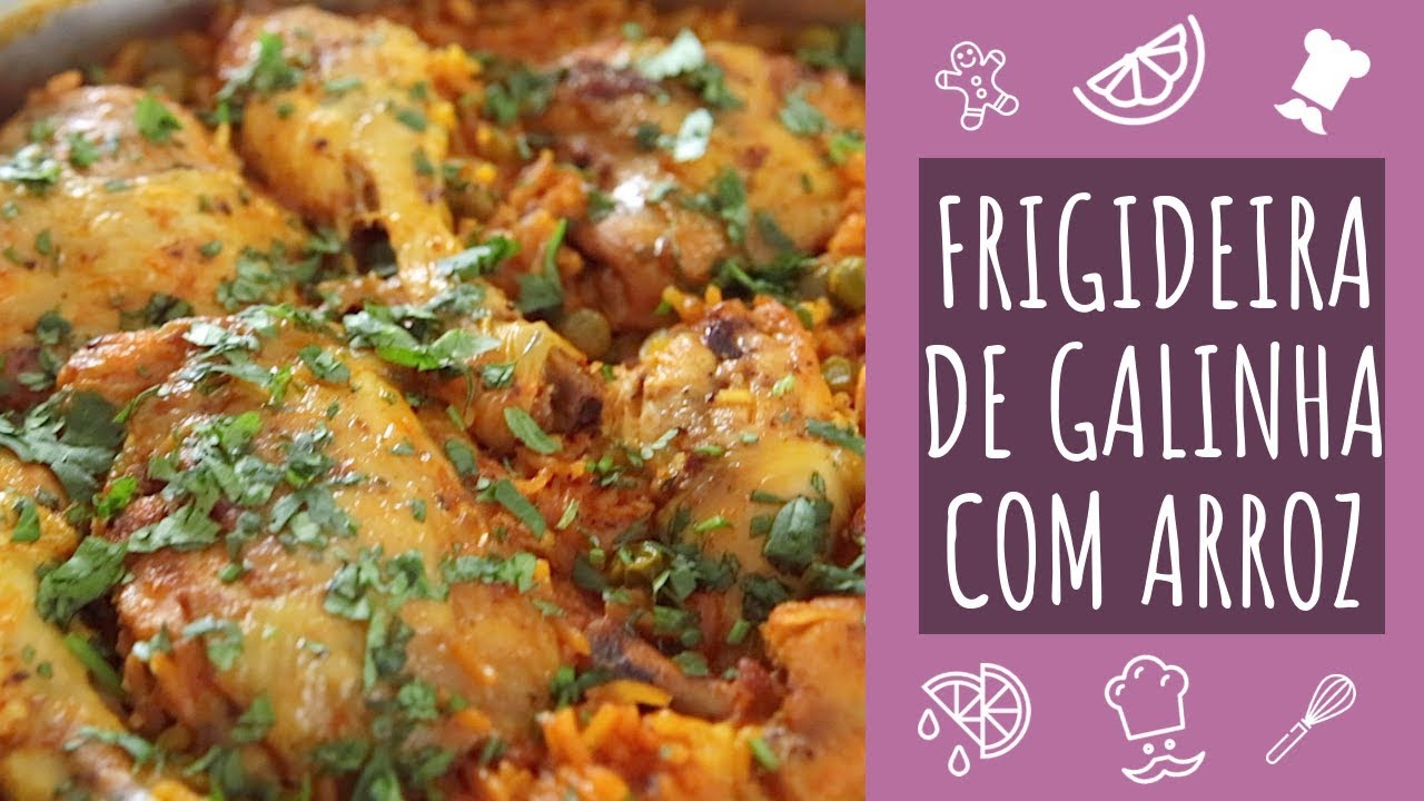 Frigideira de galinha com arroz