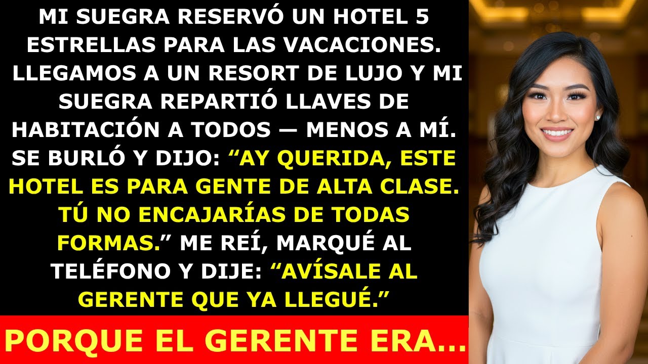 Mi Suegra Reservó Hotel 5 Estrellas Para Todos — Menos Para Mí. Solo Sonreí y Llamé al Gerente...