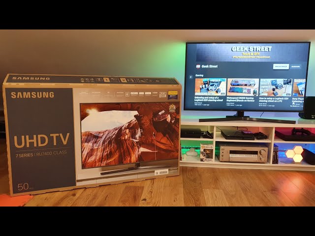 Samsung 50" 4K UHD RU7400 TV (2019) and Setup YouTube
