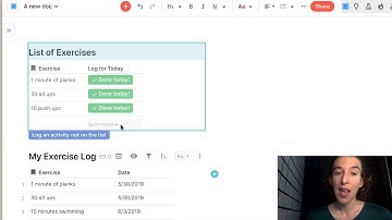 How to make an Exercise Tracker in Coda