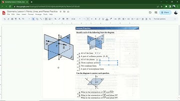 Saxon Geometry Lesson 1 Video 3: Points, Lines, and Planes (Practice Problems)