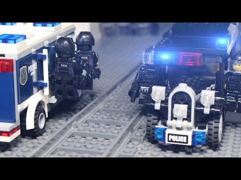 LEGO CITY ATTACKED (Stop Motion Animation with Police-SWAT Forces and Tank Explosion)