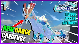 NOOB tries to SURVIVE the COS RECODE! | GAMEPLAY + GIVEAWAY! | Creatures Of Sonaria