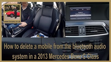 How to delete a mobile from the bluetooth audio system in a 2013 Mercedes Benz C Class
