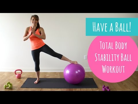 Total Body Exercise Ball Workout - 10 Minute Physioball Routine