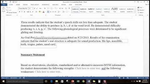 Speech and Language Report: Speech Evaluation