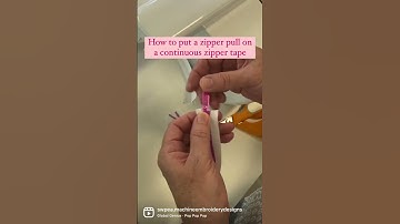 How to put a zipper pull on a continuous zipper tape
