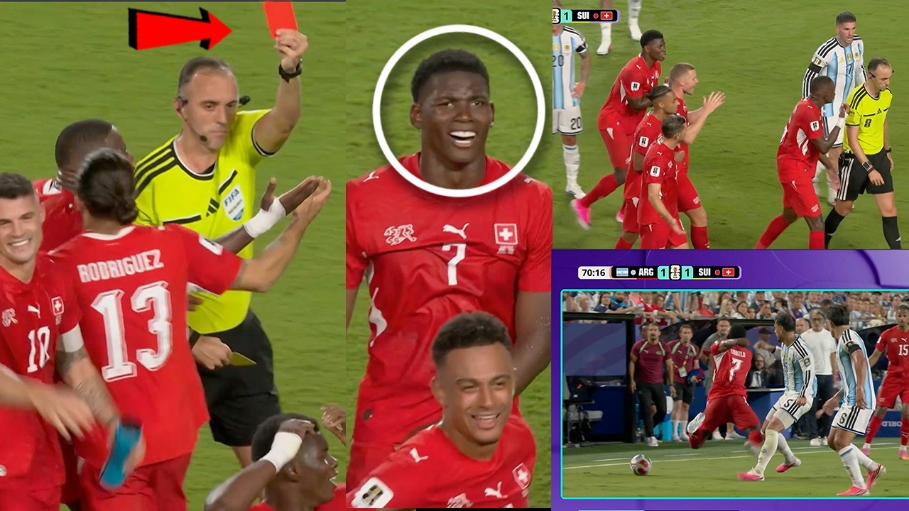😱 Breel Embolo SENT OFF for FAKE DIVE! Red Card, Tears & Massive VAR Drama vs Argentina!
