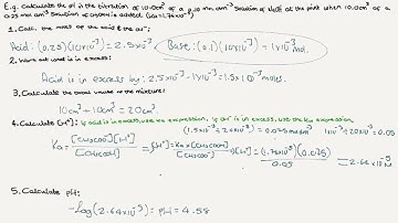 Acids & Bases - Calculating pH from a Titration (Weak Acids) - AQA A2 Chemistry - Unit 4 - 3.4.3