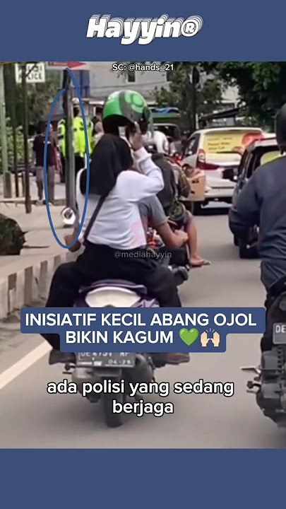 A motorcycle taxi driver's spontaneous action saves a motorcyclist from a ticket. #shorts