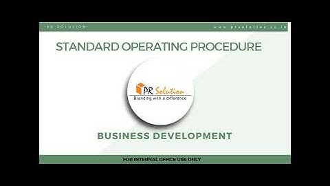 Standard operating Procedure (Business Development)