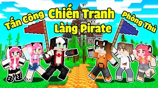 REDHOOD THỬ THÁCH ĐẠI CHIẾN LÀNG PIRATE TRONG MINECRAFT*MỀU SỞ HỮU ĐỘI QUÂN ĐỊA NGỤC TIÊU DIỆT PANDA