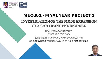 MEC601 | FYP1 PROPOSAL PRESENTATION