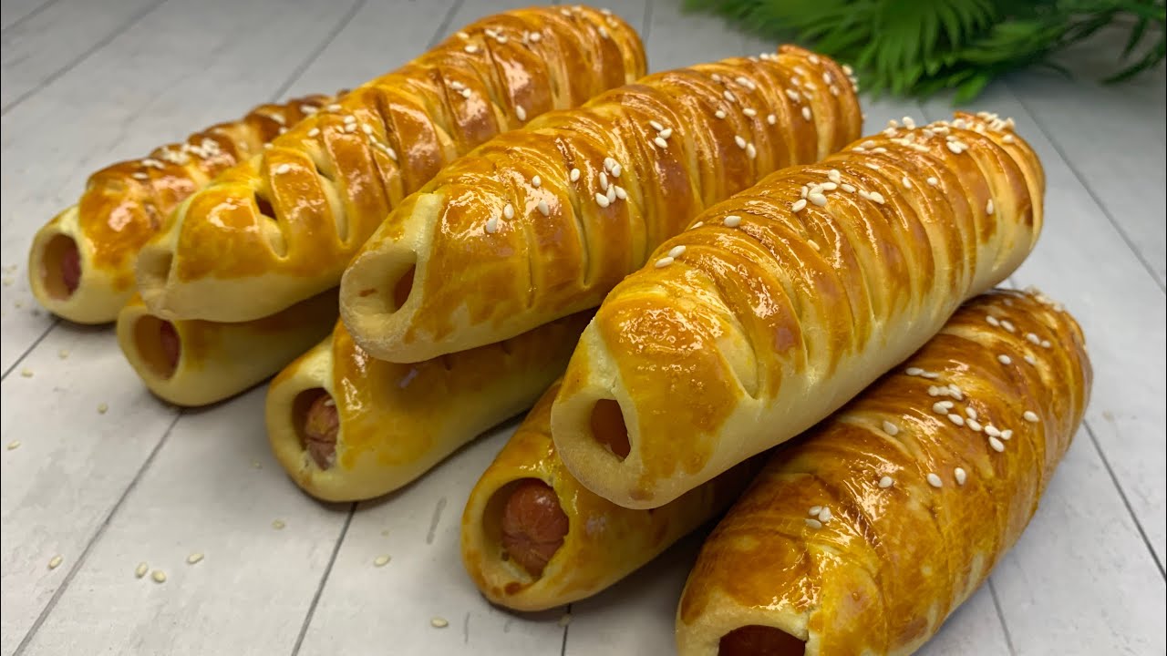 Bakery Style Sausage Buns Recipe Easy Homemade bread Hot dog in a bunMommy COOKING YouTube