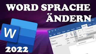 WORD - Sprache ändern - Tutorial | Deutsch | 2022