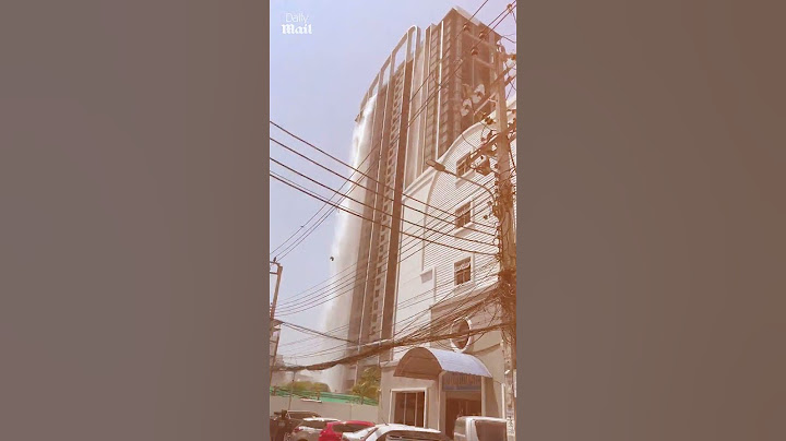 Water rains down from rooftop during Myanmar earthquake
