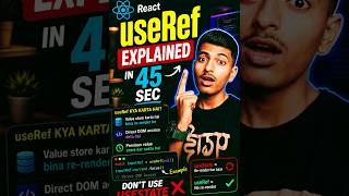 Day-16 React useRef Explained ⚡ | Stop Using useState for This! ❌#reactjs #trending #shortvideo