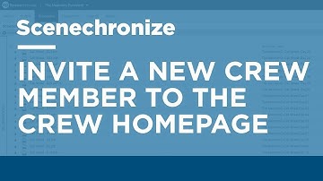 Scenechronize POA - Invite a New Crew Member to the Crew Homepage
