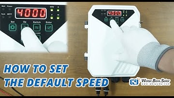 Set the Default Motor Speed of WBS Solar Pump