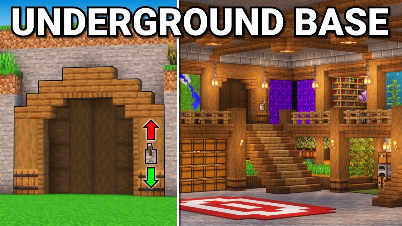 Minecraft: ULTIMATE 2-Tier Underground Base | Tutorial